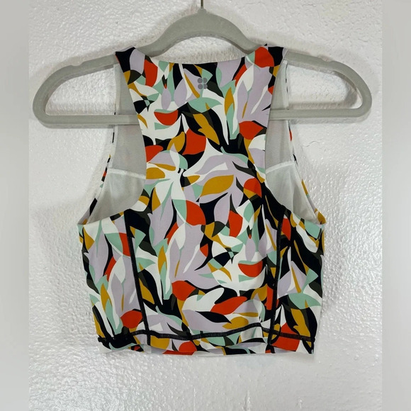 Anthropologie Sweaty Betty Power High Neck Bra Tank Top in Green Frond Print XS - Picture 6 of 10